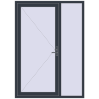 Pricing Entrance doors 1500x2100 mm DOOR KORSA OPTIMUM REHAU BRILLANT ANTHRACITE_GREY_STRUKTURAL two-sided