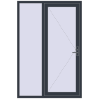 Pricing Entrance doors 1400x2100 mm DOOR KORSA OPTIMUM REHAU BRILLANT ANTHRACITE_GREY_STRUKTURAL two-sided