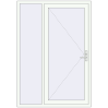 Pricing Entrance doors 1430x2050 mm DOOR KORSA OPTIMUM REHAU BRILLANT RAL 9016 Traffic white two-sided