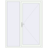 Pricing Entrance doors 1629x2100 mm DOOR KORSA ENERGY-SAVING REHAU SYNEGO RAL 9016 Traffic white two-sided