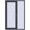 Pricing Entrance doors 1350x2015 mm DOOR KORSA OPTIMUM REHAU BRILLANT ANTHRACITE_GREY_STRUKTURAL external