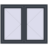 Pricing Tilt-and-Turn 1200x1000 mm KORSA OPTIMUM REHAU EURO 70 ANTHRACITE_GREY_STRUKTURAL two-sided