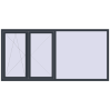 Pricing Tilt-and-Turn 2500x1200 mm REHAU OPTIMUM EURO-DESIGN 70 ANTHRACITE_GREY_STRUKTURAL external
