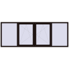 Pricing Tilt-and-Turn 3000x1100 mm KORSA OPTIMUM REHAU EURO 70 BLACK_BROWN two-sided