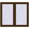 Pricing Tilt-and-Turn 1500x1300 mm KORSA RENOVATION REHAU EURO 70 DARK_OAK two-sided