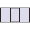 Pricing Tilt-and-Turn 3560x1800 mm KORSA ENERGY-SAVING REHAU SYNEGO MD BLACK_BROWN two-sided