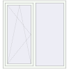 Pricing Tilt-and-Turn 1400x1500 mm KORSA ENERGY-SAVING REHAU SYNEGO MD RAL 9016 Traffic white two-sided