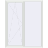 Pricing Tilt-and-Turn 1800x2300 mm KORSA BRILLANT DESIGN RAL 9016 Traffic white two-sided