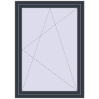 Pricing Tilt-and-Turn 992x1392 mm KORSA ENERGY-SAVING REHAU SYNEGO MD ANTHRACITE_GREY_STRUKTURAL two-sided