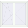 Pricing Tilt-and-Turn 1400x1300 mm KORSA BRILLANT DESIGN RAL 9016 Traffic white two-sided