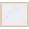 Pricing Tilt-and-Turn 1150x970 mm KORSA OPTIMUM REHAU EURO 70 CREAME_WHITE_50L-2 two-sided