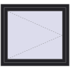 Pricing Tilt-and-Turn 1000x900 mm KORSA BRILLANT DESIGN BLACK_ULTI-MATT two-sided