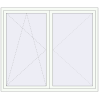 Pricing Tilt-and-Turn 1800x1550 mm KORSA ENERGY-SAVING REHAU SYNEGO MD RAL 9016 Traffic white two-sided