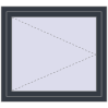 Pricing Tilt-and-Turn 1000x900 mm KORSA BRILLANT DESIGN ANTHRACITE_GREY_STRUKTURAL external