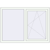 Pricing Tilt-and-Turn 1400x1000 mm REHAU OPTIMUM EURO-DESIGN 70 RAL 9016 Traffic white two-sided