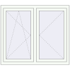 Pricing Tilt-and-Turn 1263x1090 mm REHAU RENOVATION EURO 70 RAL 9016 Traffic white two-sided