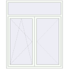 Pricing Tilt-and-Turn 1500x1800 mm KORSA BRILLANT DESIGN RAL 9016 Traffic white two-sided