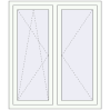 Pricing Tilt-and-Turn 1090x1270 mm KORSA OPTIMUM REHAU EURO 70 RAL 9016 Traffic white two-sided