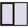 Pricing Tilt-and-Turn 1500x1300 mm KORSA OPTIMUM REHAU EURO 70 BLACK_BROWN two-sided