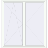 Pricing Tilt-and-Turn 1950x2080 mm REHAU BRILLANT DESIGN RAL 9016 Traffic white two-sided
