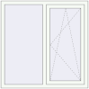 Pricing Tilt-and-Turn 1200x1200 mm KORSA OPTIMUM REHAU EURO 70 RAL 9016 Traffic white two-sided