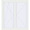 Pricing Tilt-and-Turn 1450x1620 mm KORSA OPTIMUM REHAU EURO 70 RAL 9016 Traffic white two-sided