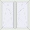 Pricing Tilt-and-Turn 1470x1470 mm KORSA ENERGY-SAVING REHAU SYNEGO MD RAL 9016 Traffic white two-sided