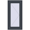 Pricing Tilt-and-Turn 500x1000 mm KORSA OPTIMUM REHAU EURO 70 ANTHRACITE_GREY_STRUKTURAL two-sided