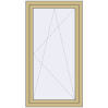 Pricing Tilt-and-Turn 800x1500 mm KORSA ALU STANDARD 72 RAL 1000 Green beige two-sided