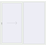 Sliding patio doors 2500x2400 mm REHAU GENEO HST