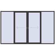 Sliding patio doors 3600x2200 mm PATIO DOOR REHAU SYNEGO