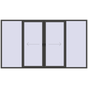 Sliding patio doors 3800x2135 mm PATIO DOOR REHAU BRILLANT DESIGN