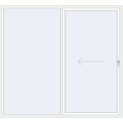 Sliding patio doors 2600x2400 mm REHAU GENEO HST RAL 9016 Traffic white two-sided