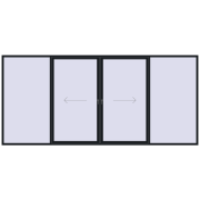 Sliding patio doors 4800x2200 mm PATIO DOOR REHAU SYNEGO