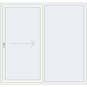 Sliding patio doors 2000x1900 mm PATIO DOOR REHAU BRILLANT DESIGN