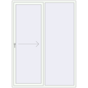 PATIO DOOR REHAU BRILLANT DESIGN 1700x2300 mm RAL 9016 Traffic white two-sided