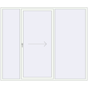 Sliding patio doors 2600x2200 mm PATIO DOOR REHAU BRILLANT DESIGN RAL 9016 Traffic white two-sided