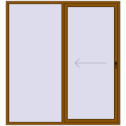 Sliding patio doors 1980x2150 mm PATIO DOOR REHAU BRILLANT DESIGN