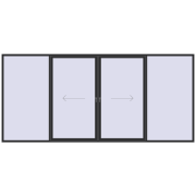 Sliding patio doors 4800x2200 mm PATIO DOOR REHAU SYNEGO