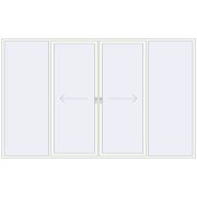 Sliding patio doors 3800x2350 mm PATIO DOOR REHAU SYNEGO