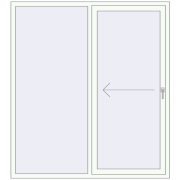 Sliding patio doors 1701x1895 mm PATIO DOOR REHAU BRILLANT DESIGN