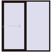 Sliding patio doors 2100x2200 mm PATIO DOOR REHAU BRILLANT DESIGN