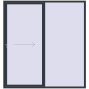 Sliding patio doors 2160x2300 mm PATIO DOOR REHAU BRILLANT DESIGN
