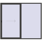 Sliding patio doors 2500x2200 mm PATIO DOOR REHAU BRILLANT DESIGN
