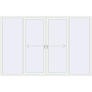 Sliding patio doors 3200x2100 mm PATIO DOOR REHAU BRILLANT DESIGN