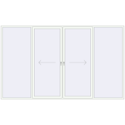 Sliding patio doors 4000x2400 mm PATIO DOOR REHAU SYNEGO
