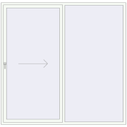 Sliding patio doors 2400x2300 mm REHAU GENEO HST RAL 9016 Traffic white two-sided