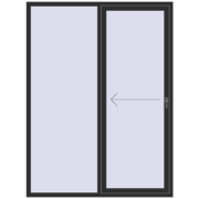 Розсувні терасні двері 1650x2200 мм REHAU Euro 60 (Похило-зсувні) ANTHRACITE_GREY_GLATT з двох сторін