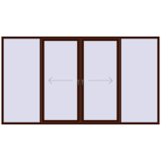 PATIO DOOR REHAU BRILLANT DESIGN 3600x2000 mm