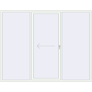 PATIO DOOR REHAU SYNEGO 2800x2200 mm RAL 9016 Traffic white two-sided